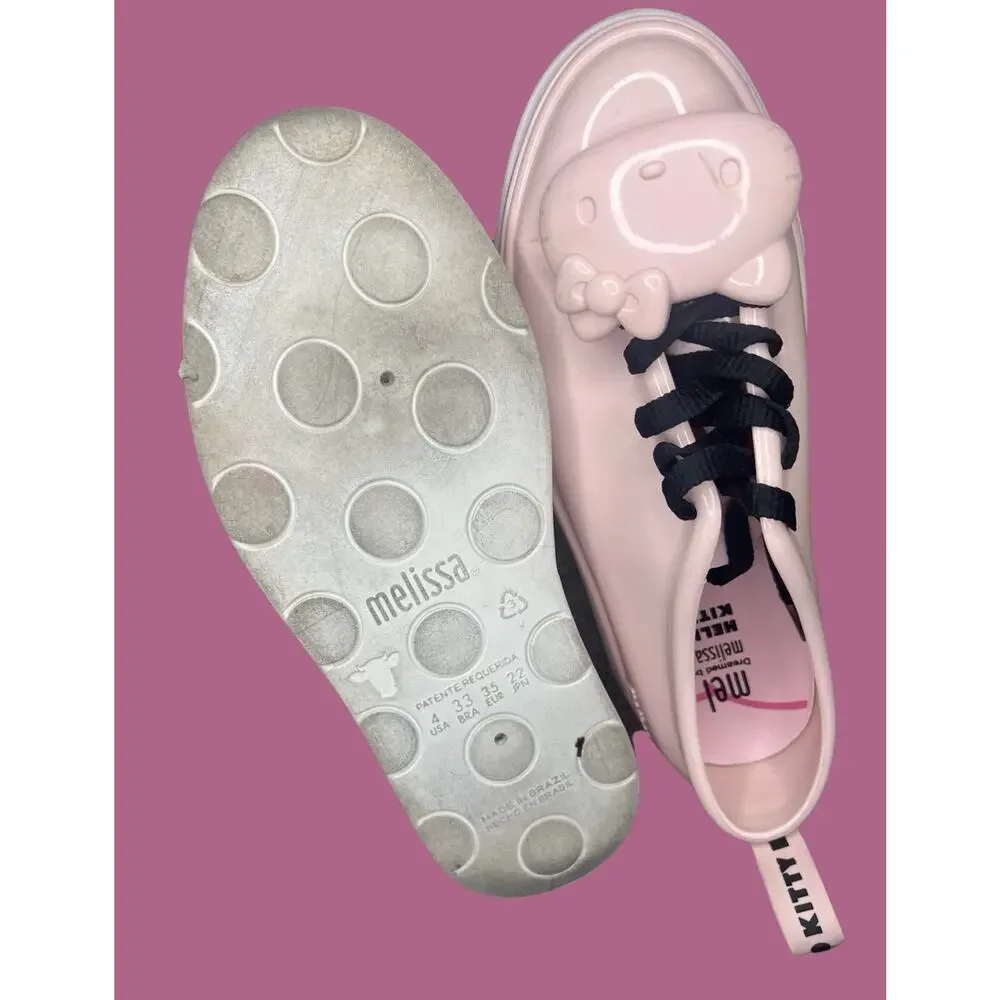 Youth Size 4- Melissa x Hello Kitty Platform Sneakers, Sanrio, Pink, Women's 6